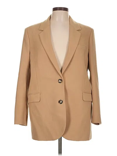 Pre-owned Zara Blazer Jacket In Tan