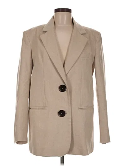 Pre-owned Zara Blazer Jacket In Tan