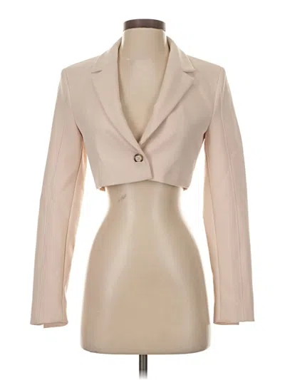 Pre-owned Zara Blazer Jacket In Tan