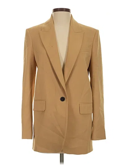 Pre-owned Zara Blazer Jacket In Tan