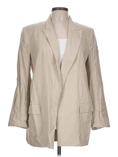 Pre-owned Zara Blazer Jacket In Tan