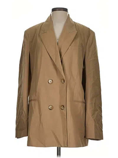 Pre-owned Zara Blazer Jacket In Tan
