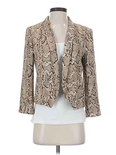 Pre-owned Zara Blazer Jacket In Tan
