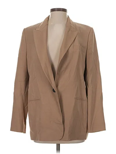 Pre-owned Zara Blazer Jacket In Tan