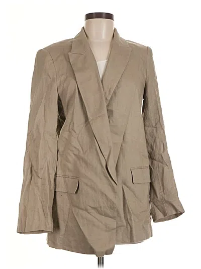 Pre-owned Zara Blazer Jacket In Tan