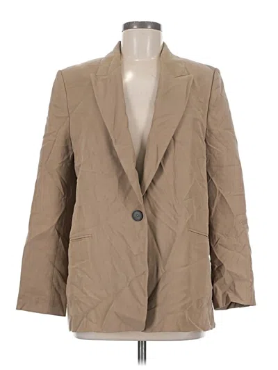 Pre-owned Zara Blazer Jacket In Tan