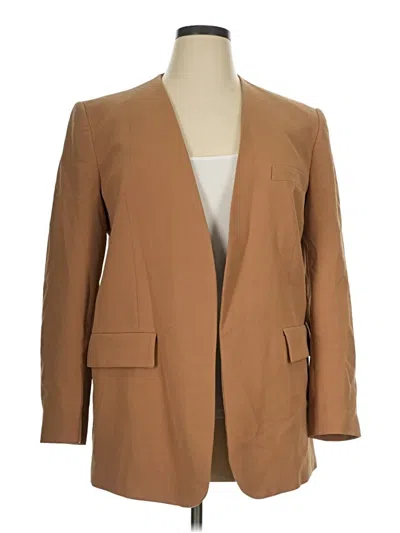 Pre-owned Zara Blazer Jacket In Tan