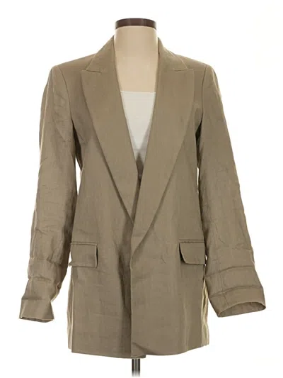 Pre-owned Zara Blazer Jacket In Tan