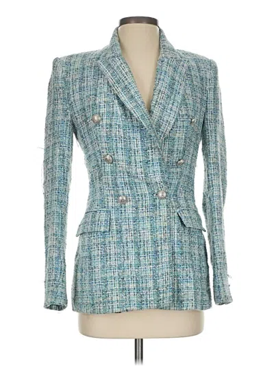 Pre-owned Zara Blazer Jacket In Teal