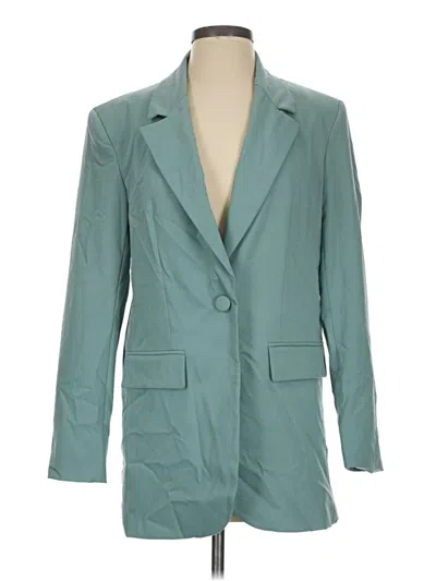 Pre-owned Zara Blazer Jacket In Teal