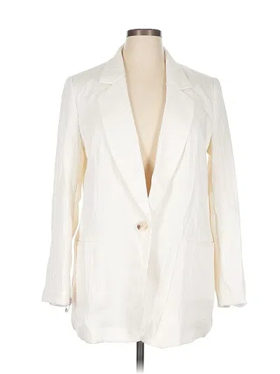 Pre-owned Zara Blazer Jacket In White