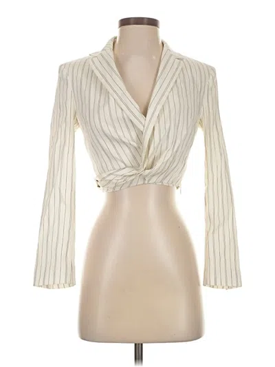 Pre-owned Zara Blazer Jacket In White