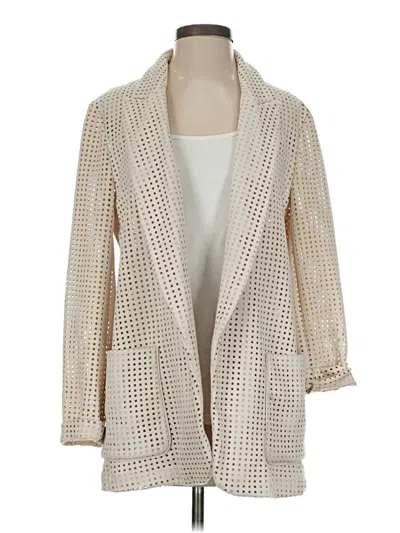 Pre-owned Zara Blazer Jacket In White