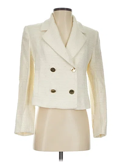 Pre-owned Zara Blazer Jacket In White