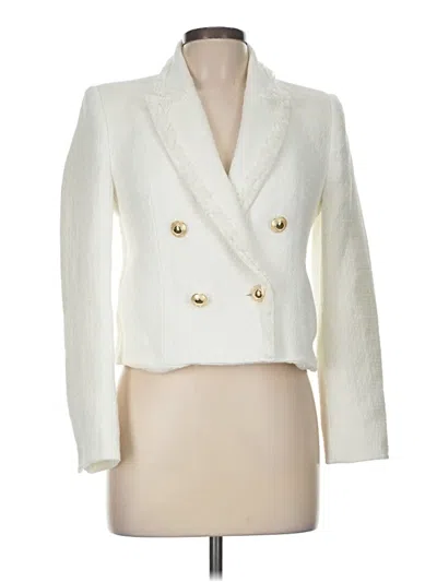 Pre-owned Zara Blazer Jacket In White