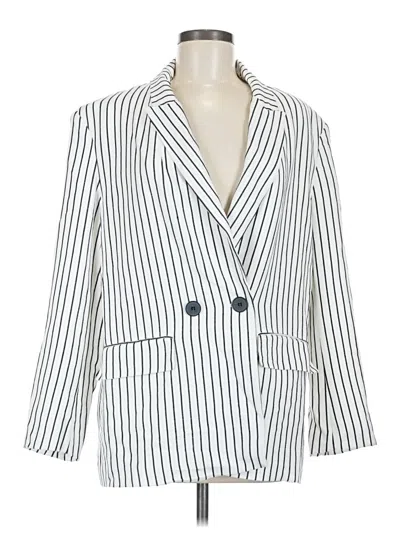 Pre-owned Zara Blazer Jacket In White