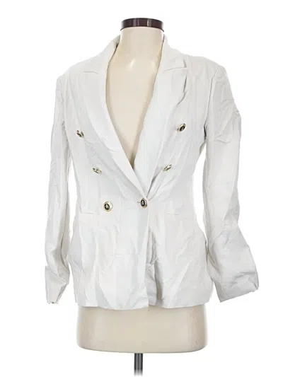 Pre-owned Zara Blazer Jacket In White