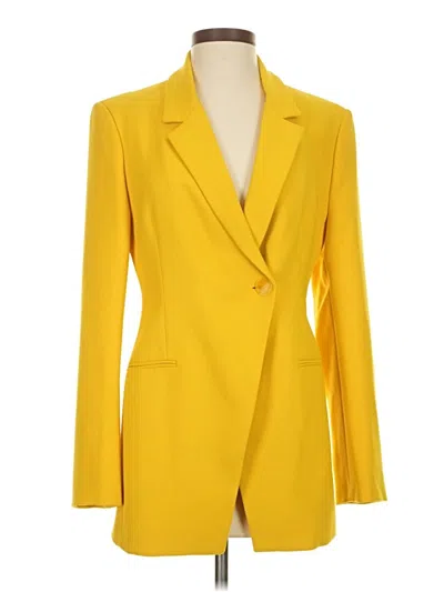 Pre-owned Zara Blazer Jacket In Yellow