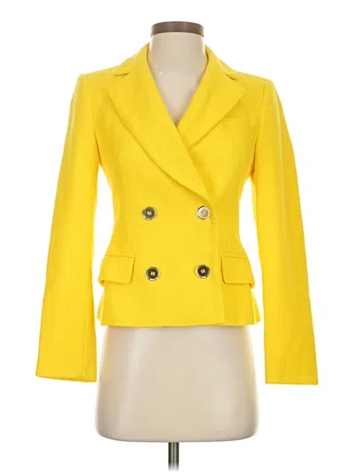 Pre-owned Zara Blazer Jacket In Yellow