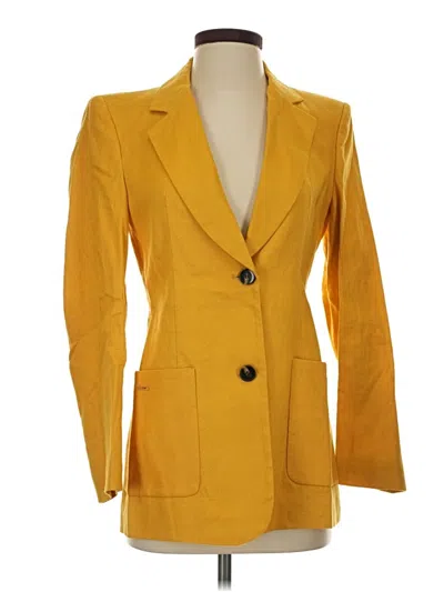 Pre-owned Zara Blazer Jacket In Yellow