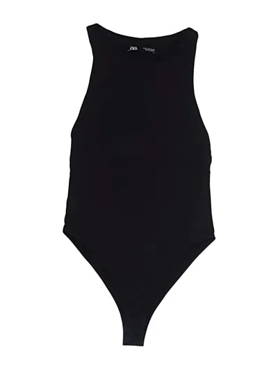 Pre-owned Zara Bodysuit In Black