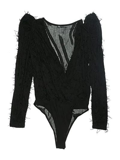 Pre-owned Zara Bodysuit In Black