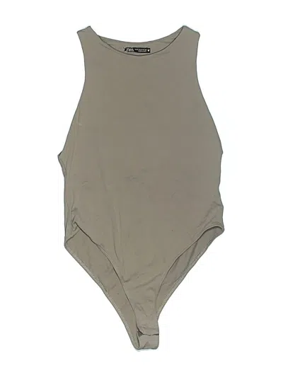 Pre-owned Zara Bodysuit In Brown