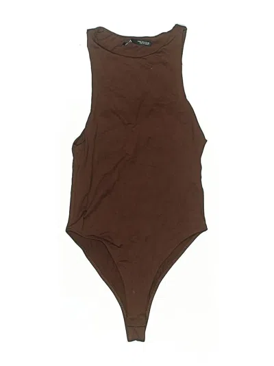 Pre-owned Zara Bodysuit In Brown