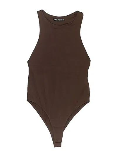 Pre-owned Zara Bodysuit In Brown