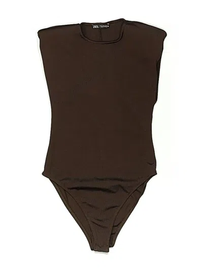 Pre-owned Zara Bodysuit In Brown