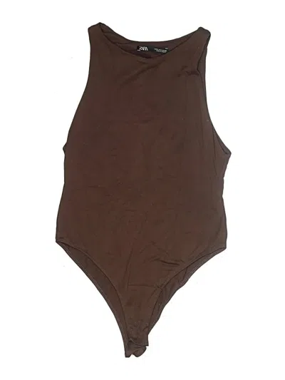 Pre-owned Zara Bodysuit In Brown