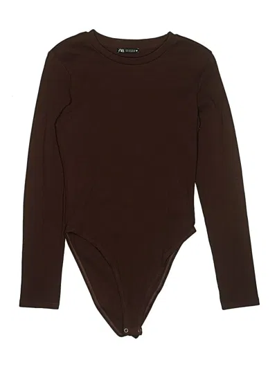 Pre-owned Zara Bodysuit In Brown