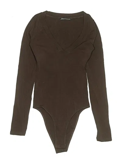 Pre-owned Zara Bodysuit In Brown