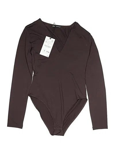 Pre-owned Zara Bodysuit In Brown