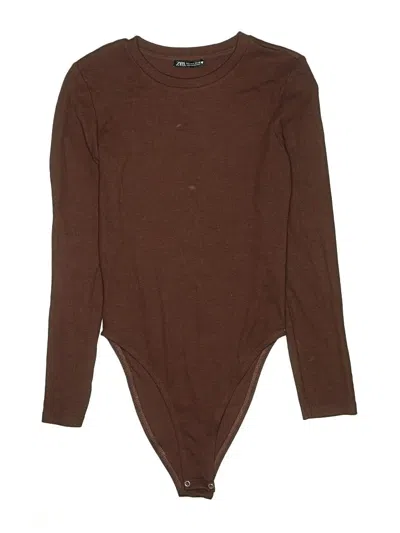 Pre-owned Zara Bodysuit In Brown
