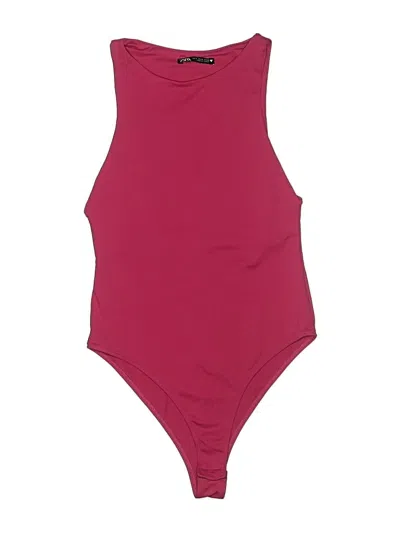 Pre-owned Zara Bodysuit In Burgundy