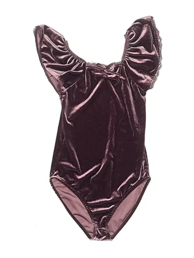 Pre-owned Zara Bodysuit In Burgundy
