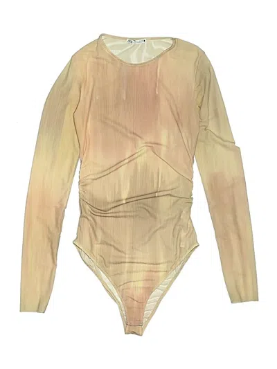 Pre-owned Zara Bodysuit In Gold