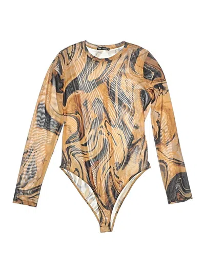Pre-owned Zara Bodysuit In Gold