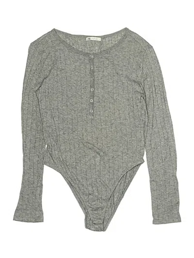 Pre-owned Zara Bodysuit In Gray