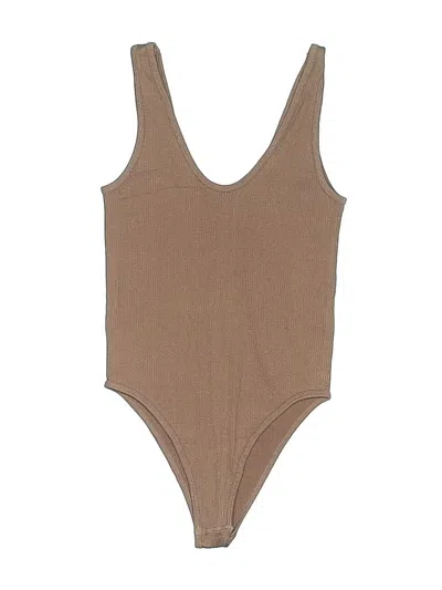 Pre-owned Zara Bodysuit In Tan