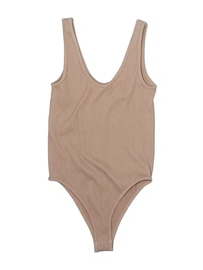 Pre-owned Zara Bodysuit In Tan