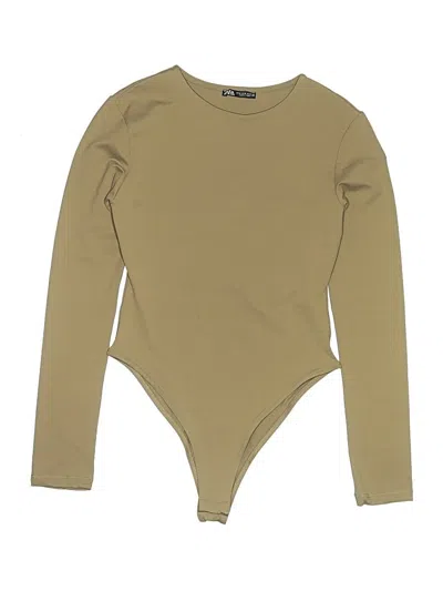 Pre-owned Zara Bodysuit In Tan