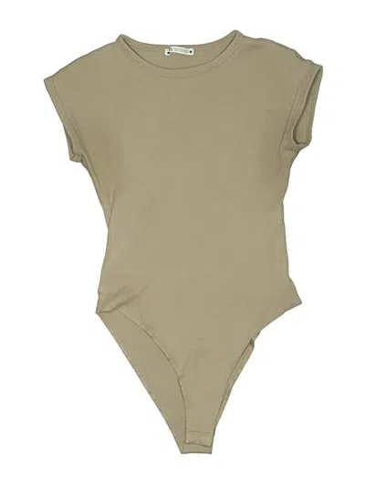 Pre-owned Zara Bodysuit In Tan