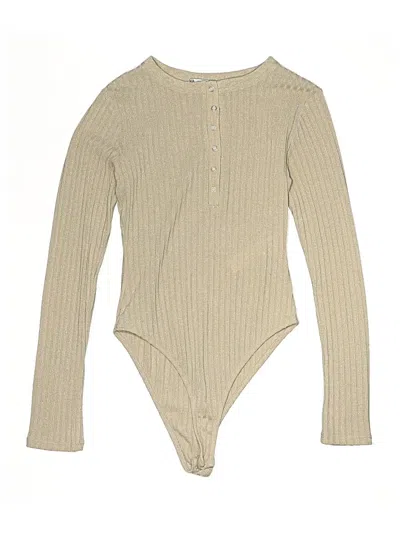 Pre-owned Zara Bodysuit In Tan
