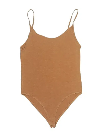 Pre-owned Zara Bodysuit In Tan