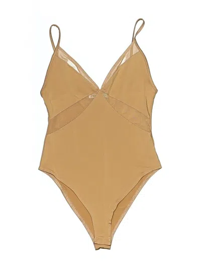 Pre-owned Zara Bodysuit In Tan