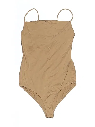 Pre-owned Zara Bodysuit In Tan