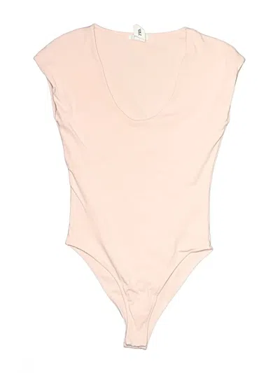 Pre-owned Zara Bodysuit In Tan