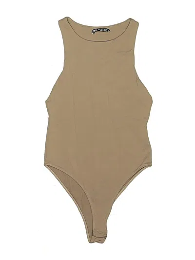 Pre-owned Zara Bodysuit In Tan
